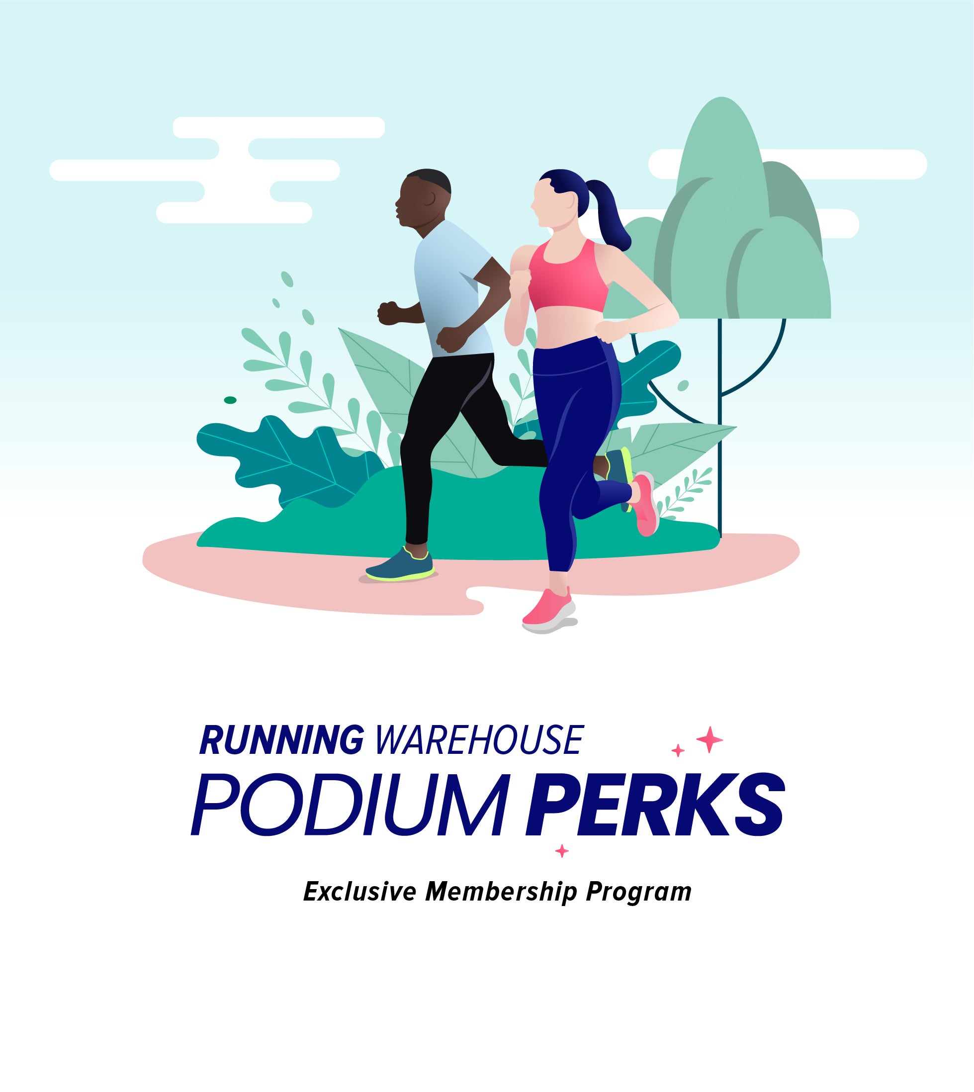 Running Warehouse Podium Perks Exclusive Membership Program