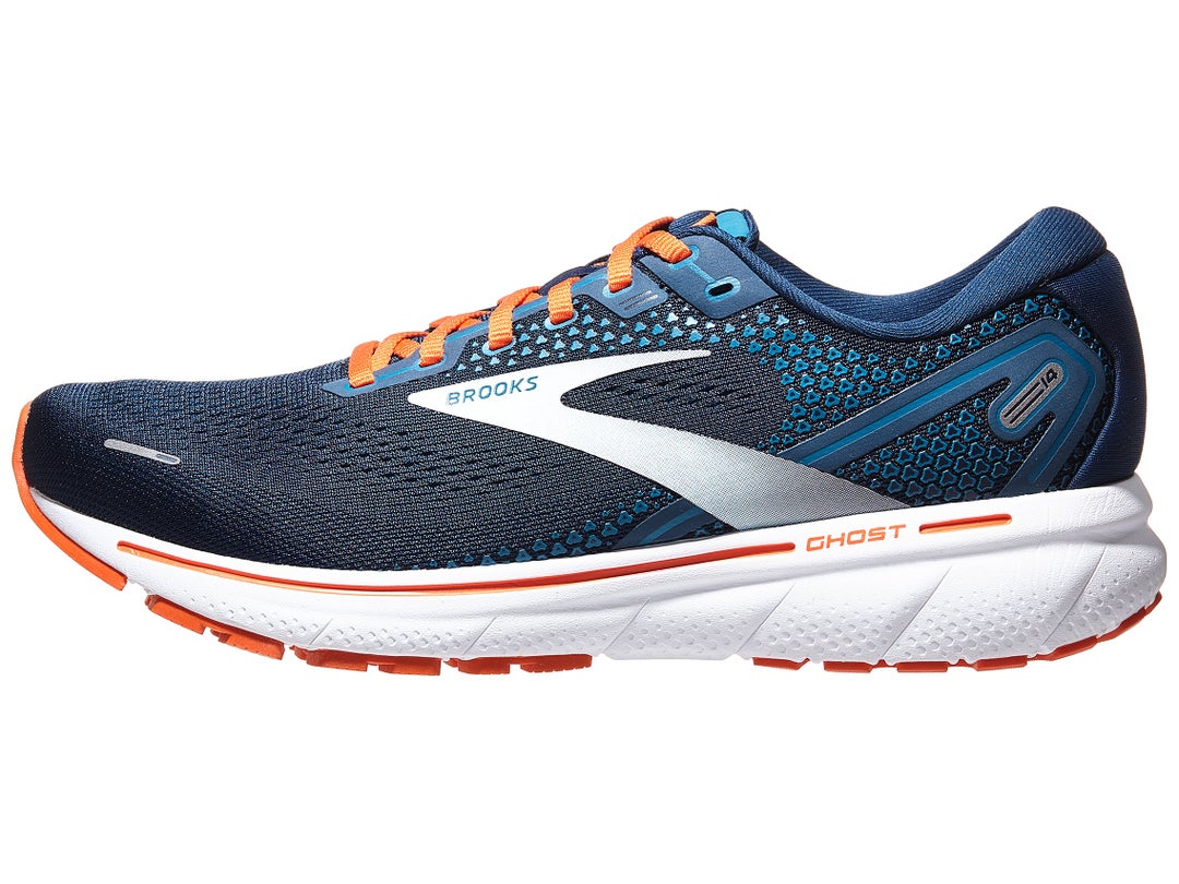 Brooks Ghost 14 Men's Shoes Titan/Teal/Flame Running Warehouse
