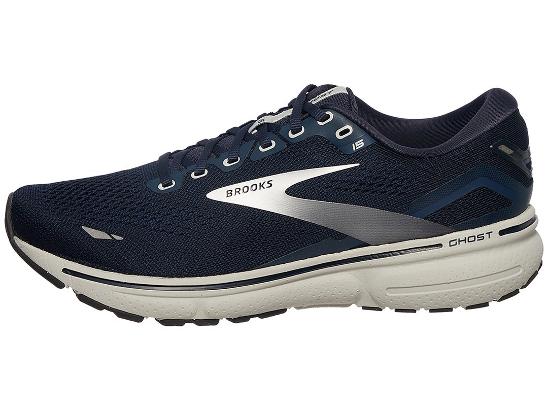 Brooks Ghost 15 Men's Shoes Peacoat/Silver/White | Running Warehouse