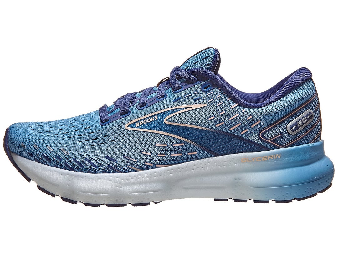 Brooks Glycerin 20 Women's Shoes Blissful Blue/Peach Running Warehouse