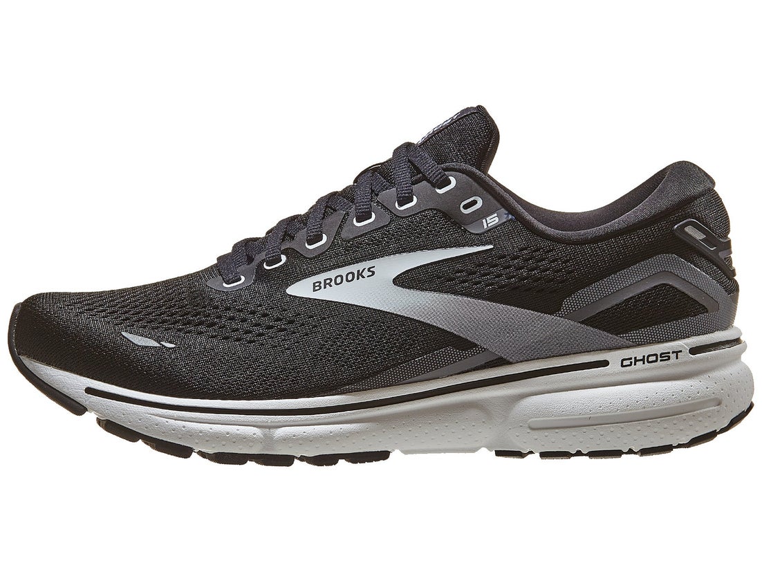 Brooks Ghost 15 Men's Shoes Black/Blackened Pearl/White | Running Warehouse