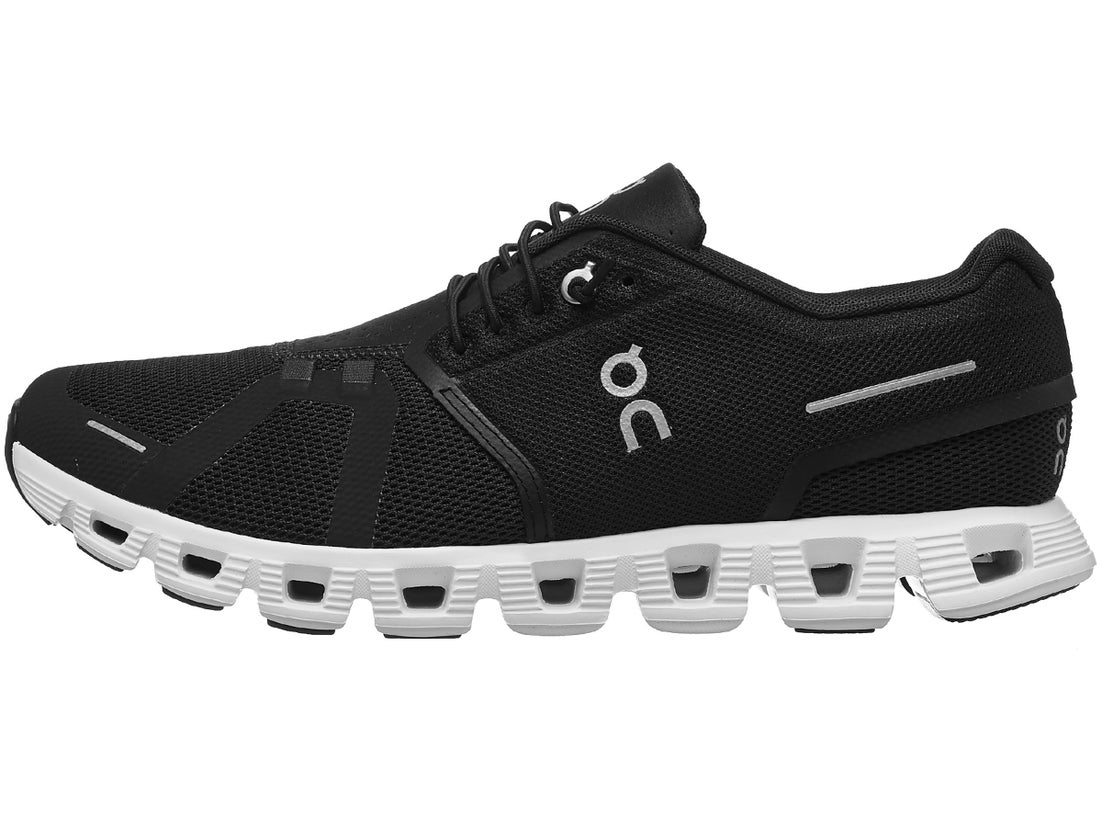 ON Cloud 5 Men's Shoes Black/White | Running Warehouse