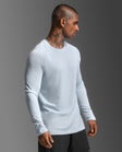 2XU Men's Aero Mesh Long Sleeve Moonstone
