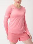 2XU Women's Aero Long Sleeve Pink/White Reflective