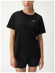 ASICS Women's Silver Short Sleeve Top Performance Black