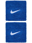 Nike Swoosh Singlewide Wristbands 2 Pk Royal/White