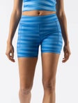 rabbit Women's Speed Leggy 4" Short Blue Azure Stripe