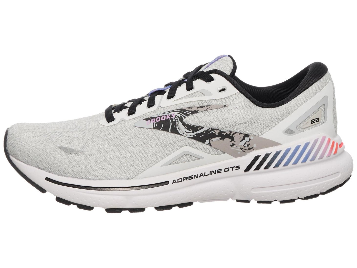 Brooks Adrenaline GTS 23 Men's Shoes White/Black/Orchid | Running Warehouse