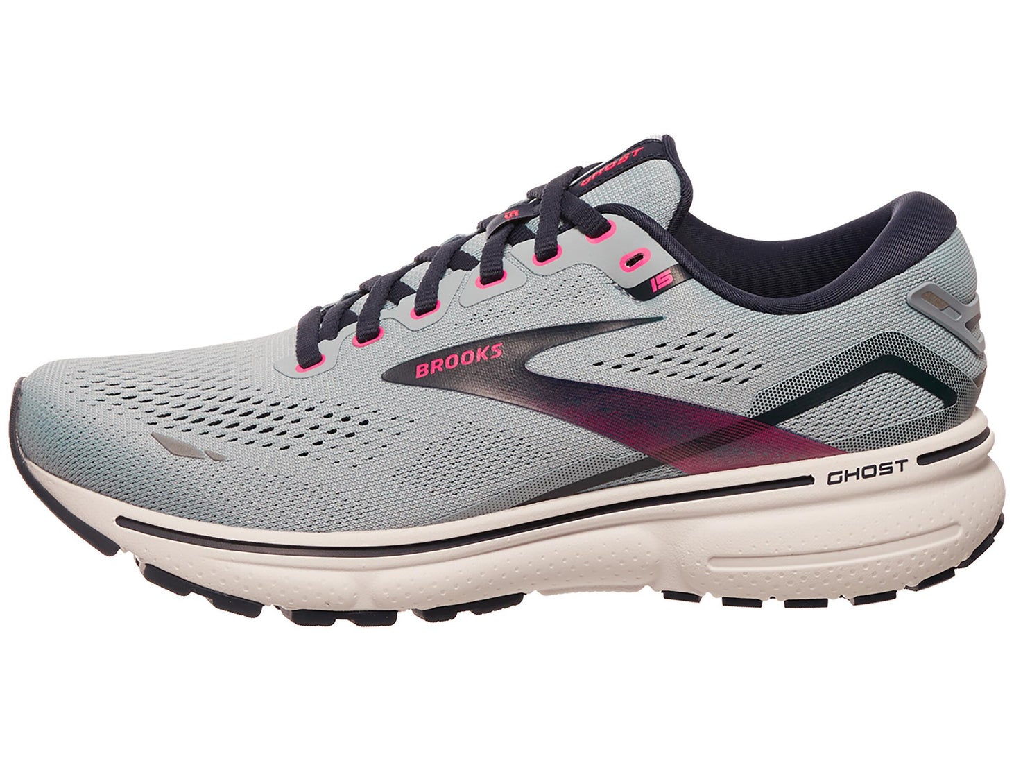 Brooks Ghost 15 Women's Shoes Blue/Pecoat/Pink Running Warehouse