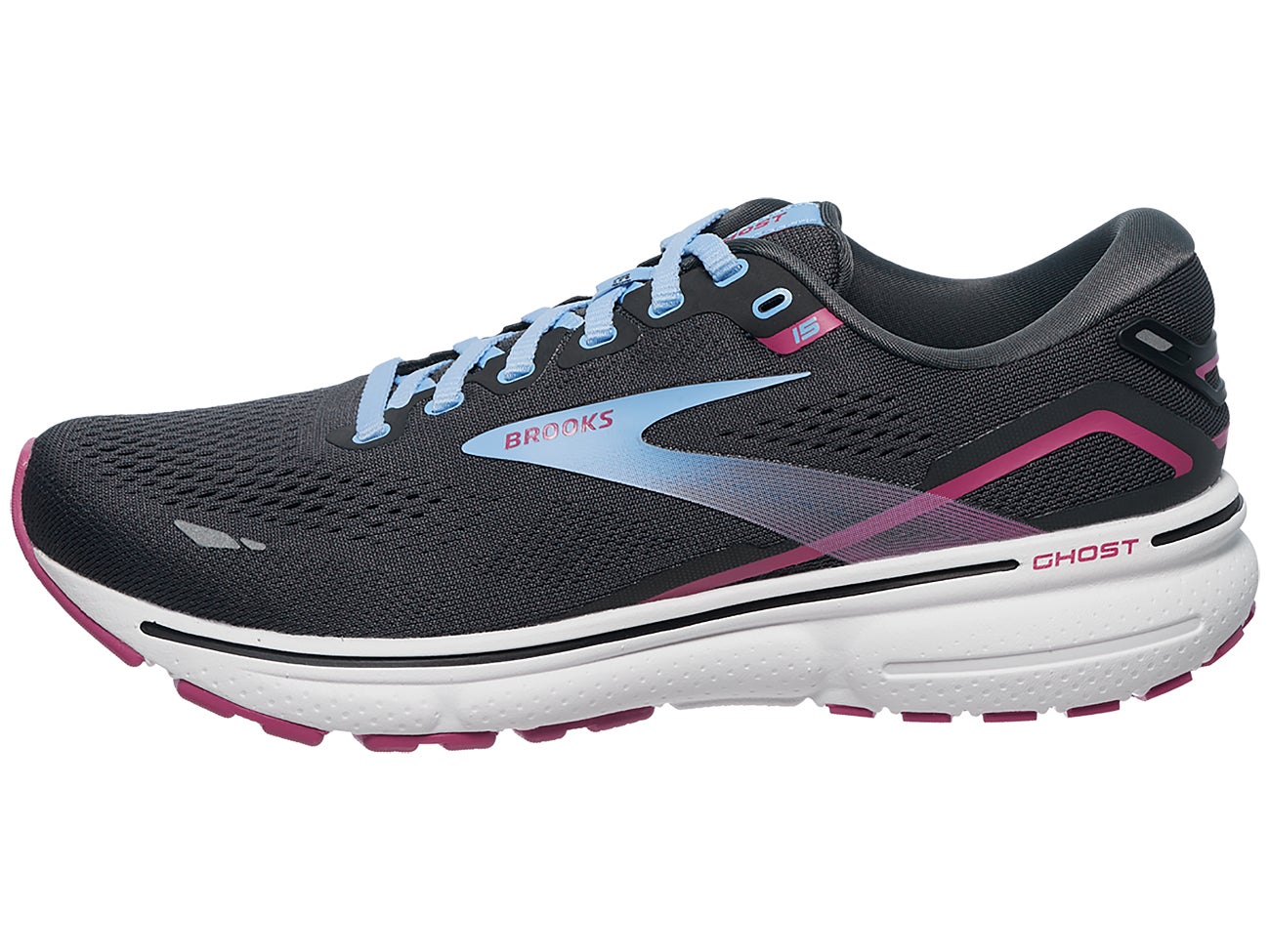 Brooks Ghost 15 Women's Shoes Ebony/Lilac Rose | Running Warehouse