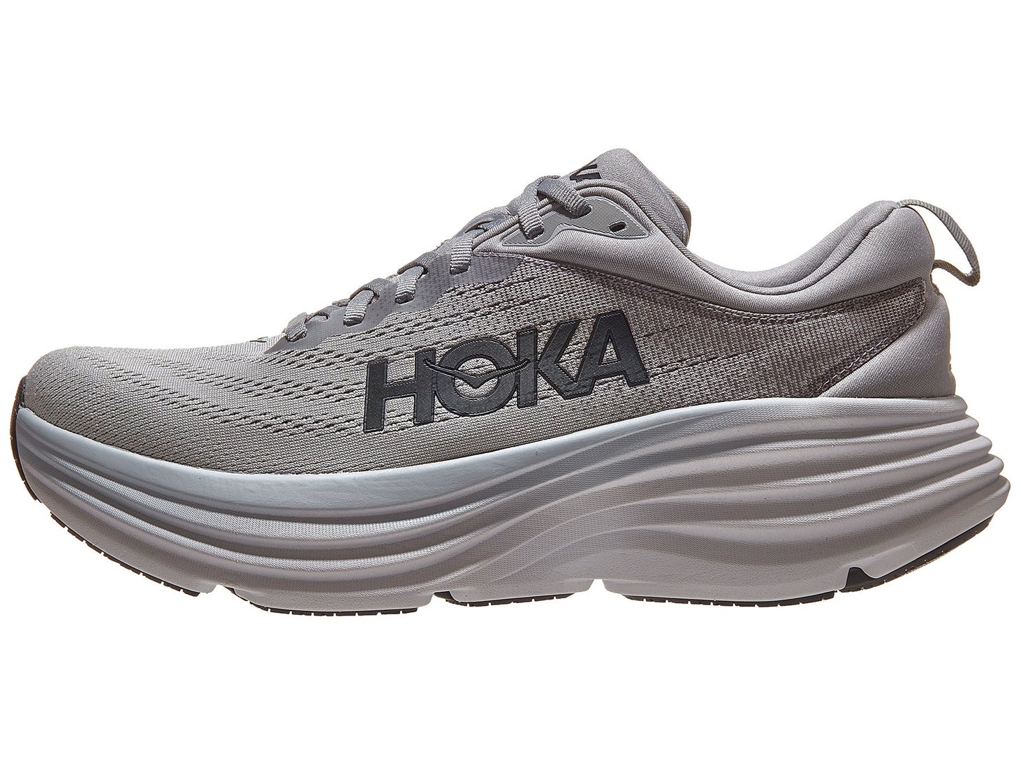 HOKA Bondi 8 Men's Shoes Sharkskin/Harbor Mist Running Warehouse