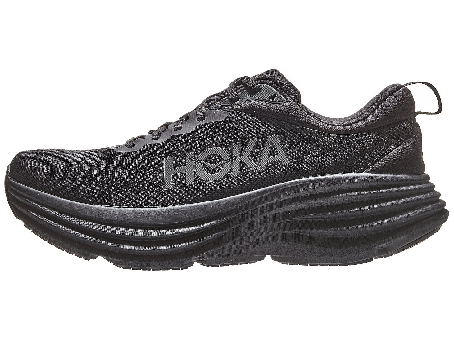 HOKA Bondi 8 Men's Shoes Black/Black Running Warehouse