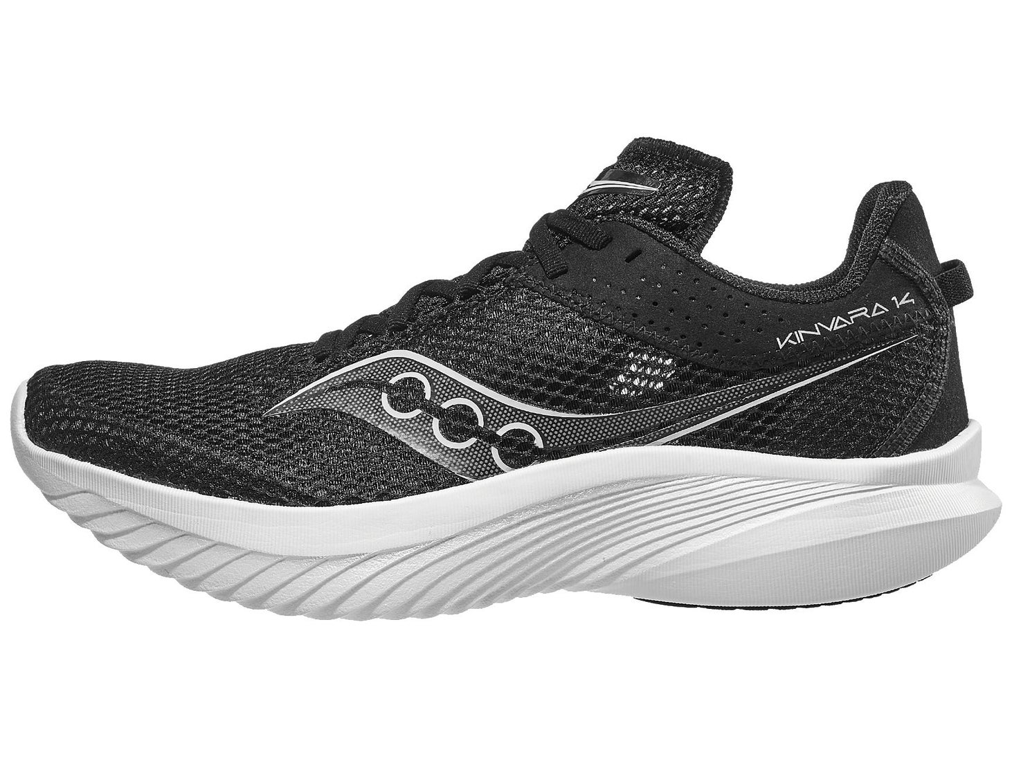 Saucony Kinvara 14 Men's Shoes Black/White Running Warehouse