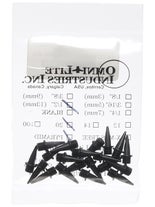 Om-l 13mm (1/2") Pyramid Spike 20 Pack Black  