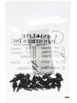 Om-l 7mm (1/4") Pyramid Spikes 20 Pack Black