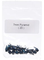 Om-l 7mm (1/4") Pyramid Spikes 20 Pack Blue