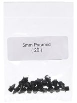Om-l 5mm (3/16") Pyramid Spikes 20 Pack Black