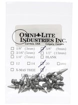 Om-l 9mm (3/8") Pyramid Spikes 20 Pack Silver