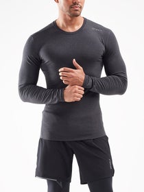 2XU Men's Heat Base Layer Long Sleeve Black Marle