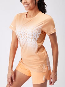 2XU Women's Light Speed Tee Peach/White Reflective