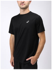 ASICS Men's Silver Short Sleeve Top Performance Black