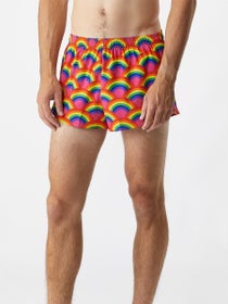 BOA Men's 1" Stretch Elite Split Short Rainbow