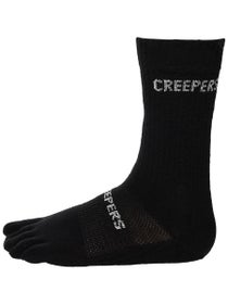 Creepers Merino Crew Toesocks Black
