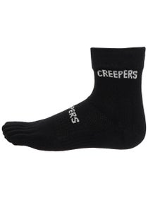Creepers Merino Quarter Crew Toesocks Black