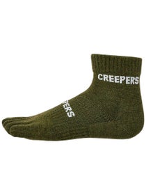 Creepers Merino Quarter Crew Toesocks Olive