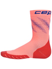 CEP Run Men's Elliptic Socks Mid Cut Coral/Purple