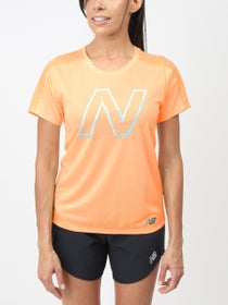 New Balance Women's Impact Run Printed Short Sleeve