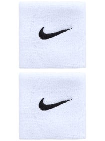 Nike Swoosh Singlewide Wristbands 2 Pk White/Black