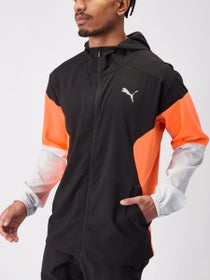 Puma Men Run Lightweight Jacket Puma Black Ultra Orange