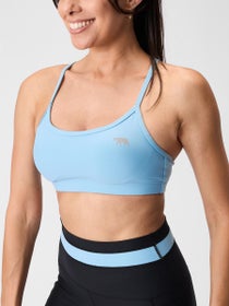 Womens Push Up Blue Sport Bra. Running Bare Sports Bras