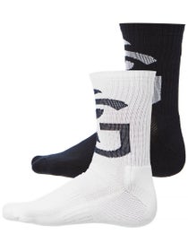 Roland Garros 2-Pack Perf Crew Sock Wh/Navy 43/46