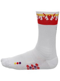 SHYU Racing Half Crew Socks White/Flame/Amber