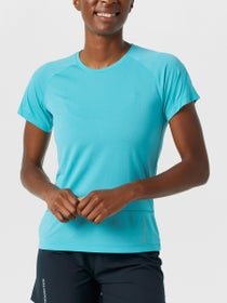 Salomon Women's Cross Run Short Sleeve Tee Peacock Blue