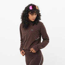 Salomon Women's Sense Aero Hybrid Pullover Coffee Bean