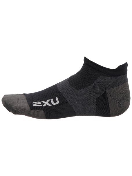 2XU Vectr Cushion 1/4 Crew Compression Socks - Black/Titanium