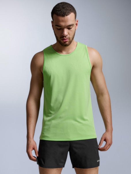 2XU Mens Aero Tank Lime Zest