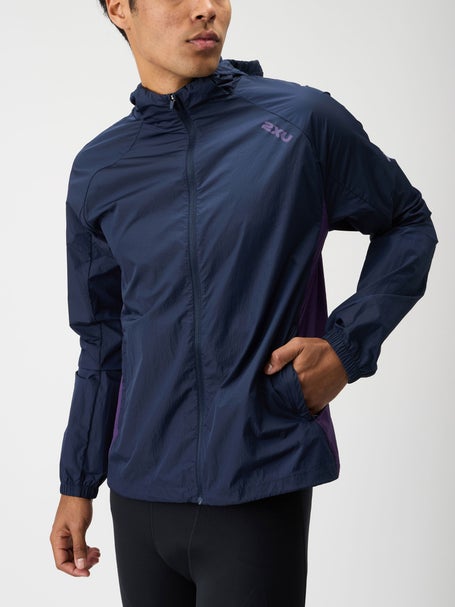 2XU Mens Aero Windbreaker Midnight/Acai