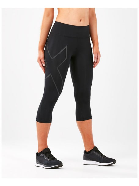 Mid-Rise Compression Tights Black/Grey - 2XU –