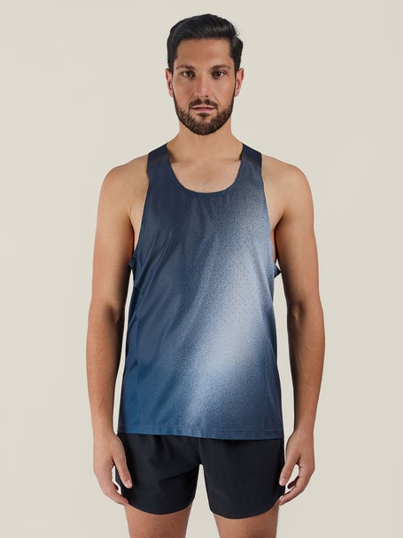2XU Mens Light Speed React Singlet Moonstone Mist