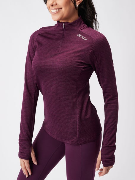 2XU Womens Ignition 1/4 Zip Beet/Silver Reflective