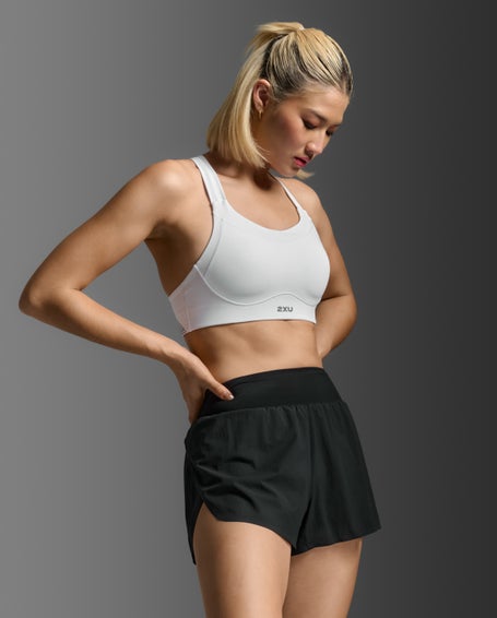 2XU Womens Light Speed High Impact Bra White