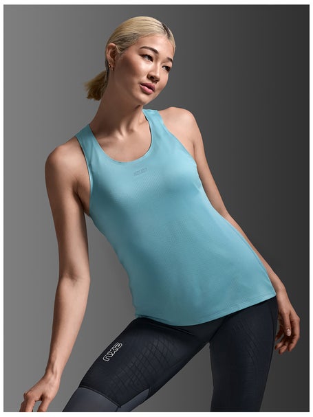 2XU Womens Light Speed Tech Singlet Retro Blue