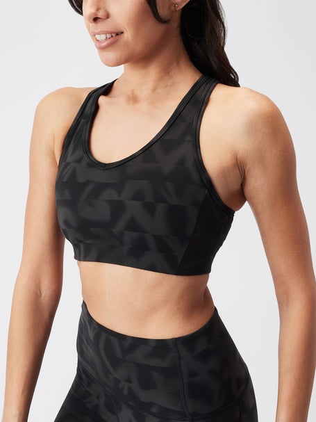 2XU Womens Motion Racerback Bra Black/Halftone Splice