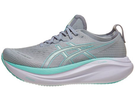 ASICS Gel Nimbus 27\Womens Shoes\Piedmont Grey/Mint
