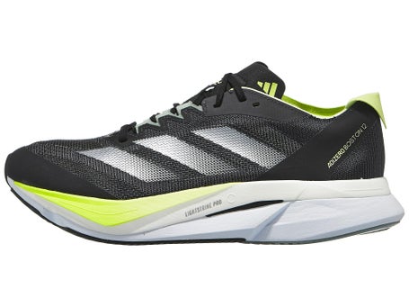 adidas adizero Boston 12\Mens Shoes\Black/Silver/Lime