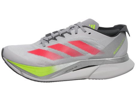 adidas adizero Boston 12\Womens Shoes\Grey/Red/Lemon